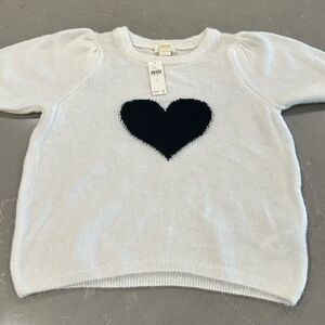 Maeve White Heart Sweater - New